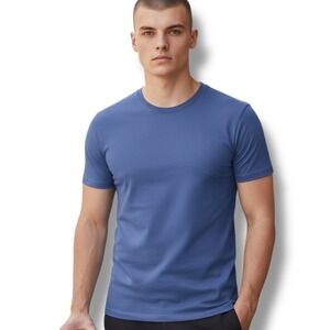 NWT VINCE Garment Dye Cotton T-Shirt Mens Size XXL Blue Cotton Crew Neck